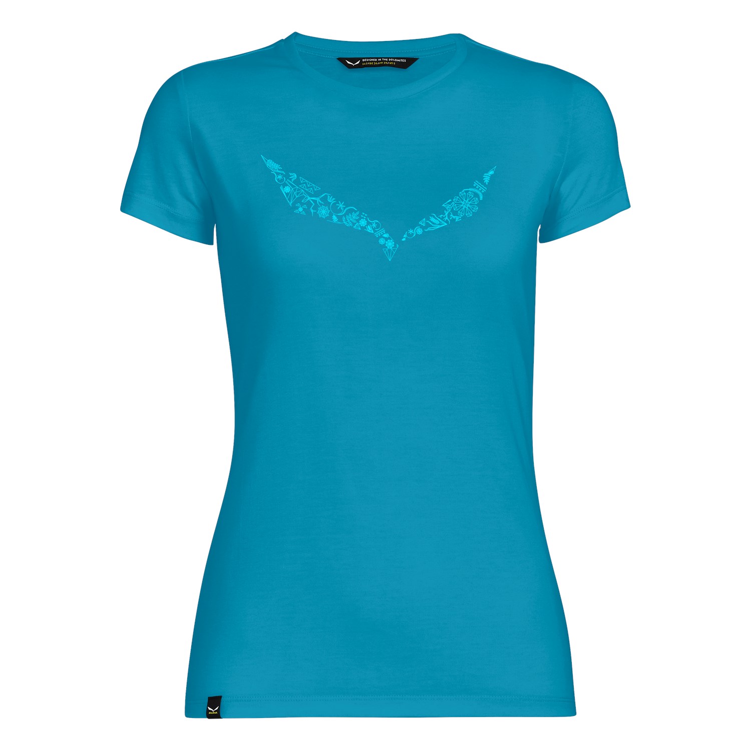 Camisetas Mujer Chile - Salewa Solidlogo Dri-Release® - Azules - KZVD-19548